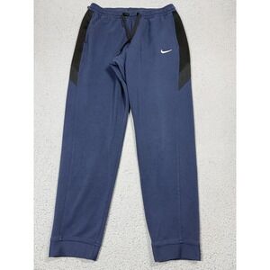 Nike Sweatpants Mens XL Blue Dri-FIT Knit Joggers Elastic Waist Zip Pocket Mesh